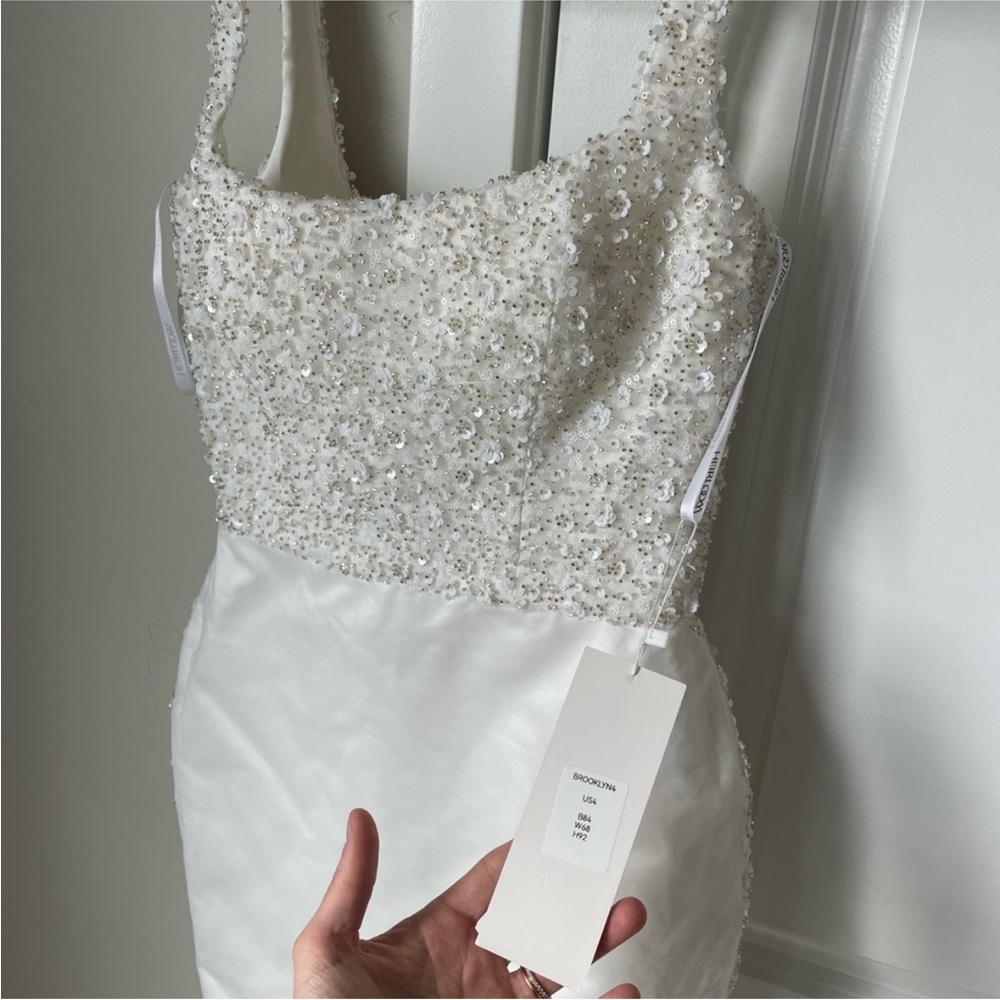 White sequin mini dress | NWT! | bridal reception dress